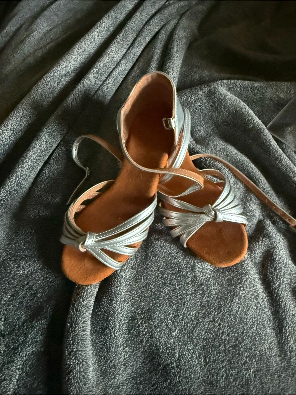 Girls ballroom shoes worn one time for convention.